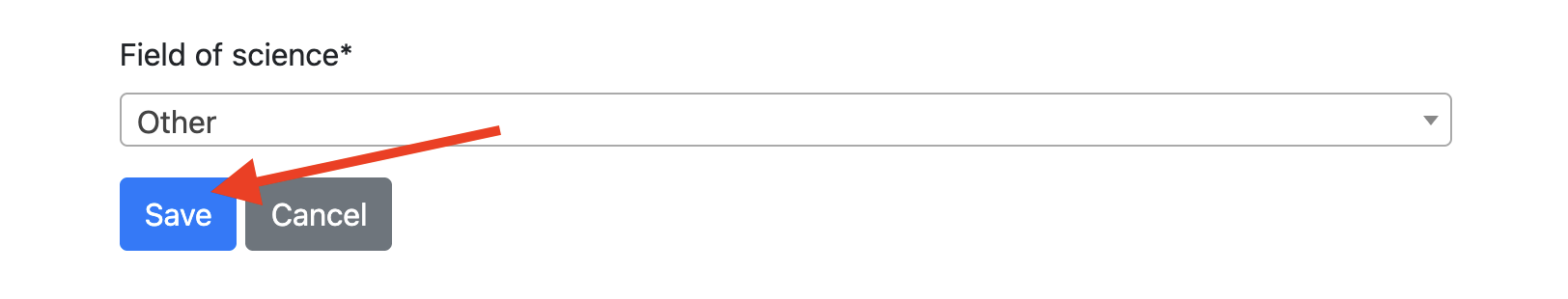 allocation portal project create save button