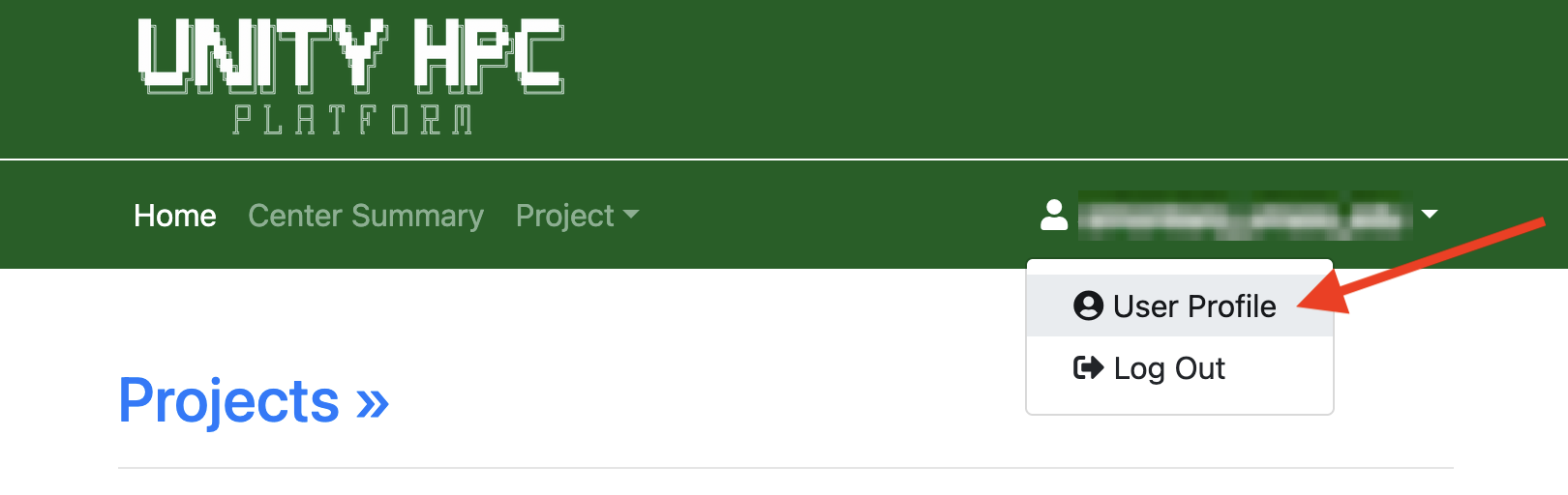 allocation portal user profile button